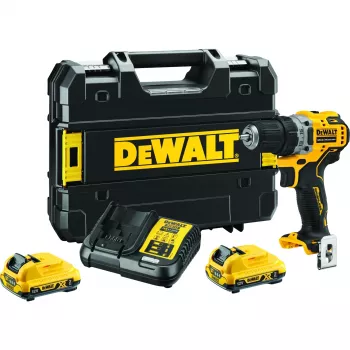 Belaidis suktuvas DeWALT DCD701D2-QW, 12V, 1500 aps./min., 57,5 N·m, 2x2 Ah akumuliatoriai