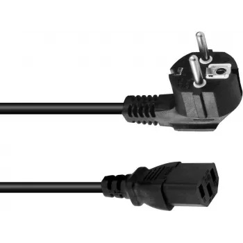 Maitinimo laidas Omnitronic 3023520L, IEC C13 – kištukas, 3 x 0,75 mm², 0,6 m, juodas