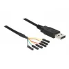 USB laidas DeLOCK 1,8 m USB 2.0-A/TTL 6 kontaktų juodas
