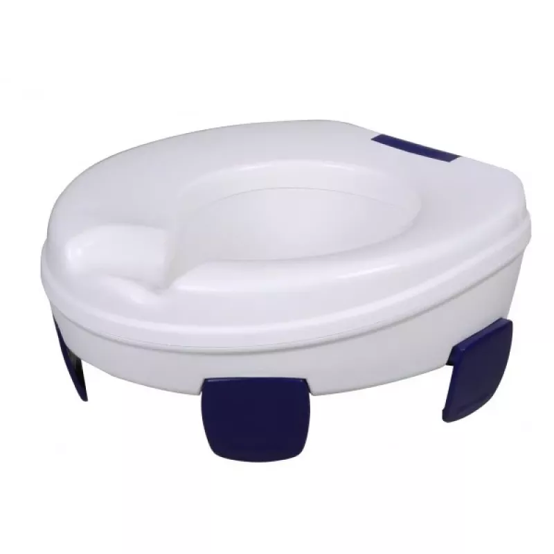 Tualeto sėdynės prailginimas HERDEGEN Sahag 580540 mėlynai baltas apvalus 410×420×110 mm polipropilenas, maks. apkrova 185 kg
