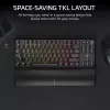 Corsair K70 CORE TKL klaviatūra žaidimams USB + RF belaidis + Bluetooth QWERTZ vokiška juoda