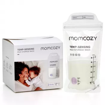 Momcozy MS005 Pieno laikymo maišeliai 120 vnt., Temperatūrai jautrūs, 170ml