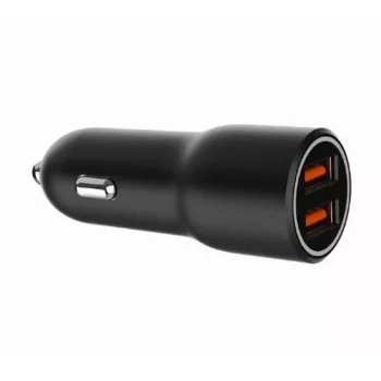 Automobilinis mobiliojo įrenginio įkroviklis Gembird TA-UC-A2QC36-CAR-01, 36 W, 12–24 V, cigaretinis kištukas, juodas