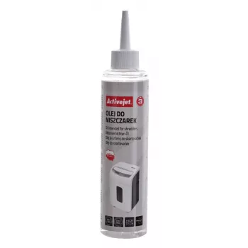 Smulkintuvo alyva ActiveJet ASO-250, priežiūros alyva biuro smulkintuvams, 250 ml buteliukas su aplikatoriumi