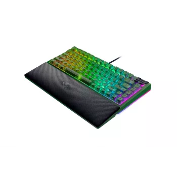 Mechaninė žaidimų klaviatūra Razer BlackWidow V4 75% Phantom Green Edition — laidinė, US išdėstymas, lietiminiai jungikliai