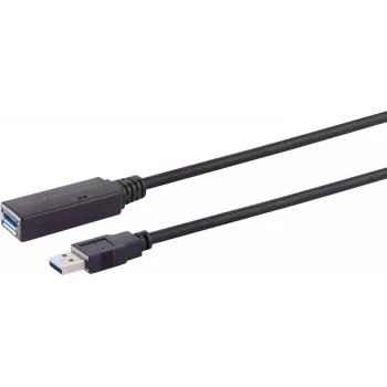 USB laidas S/CONN 13-39085 15 m USB 3.2 Gen 1 USB A juodas