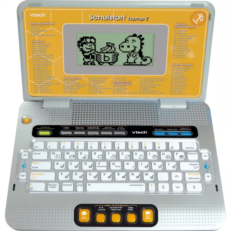 VTech Schulstart Laptop E mokomasis nešiojamas kompiuteris vaikams nuo 6 iki 8 metų, sidabrinis