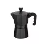 Moka puodas Maestro MR-1666-3-BLACK, rankinis 3 puodelių aliumininis kavos virimo aparatas, 150 ml, juodas