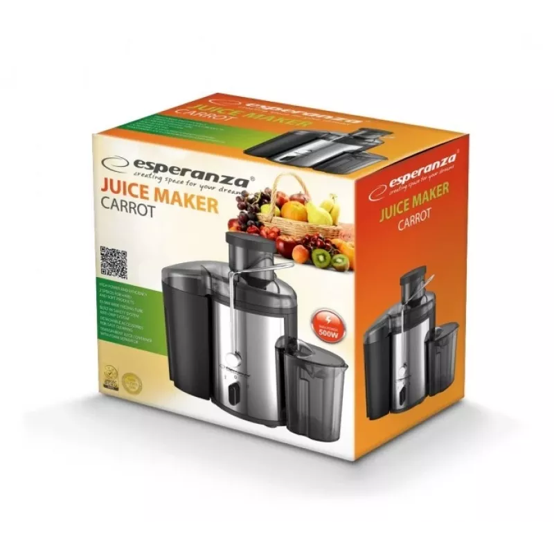 Sulčiaspaudė ESPERANZA EKJ002 — 500 W, nerūdijantis plienas/juoda