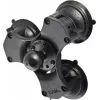 RAM Mounts Twist-Lock trigubo siurbtuko pagrindas su 3,81 cm rutuliu juodas
