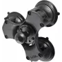 RAM Mounts Twist-Lock trigubo siurbtuko pagrindas su 3,81 cm rutuliu juodas