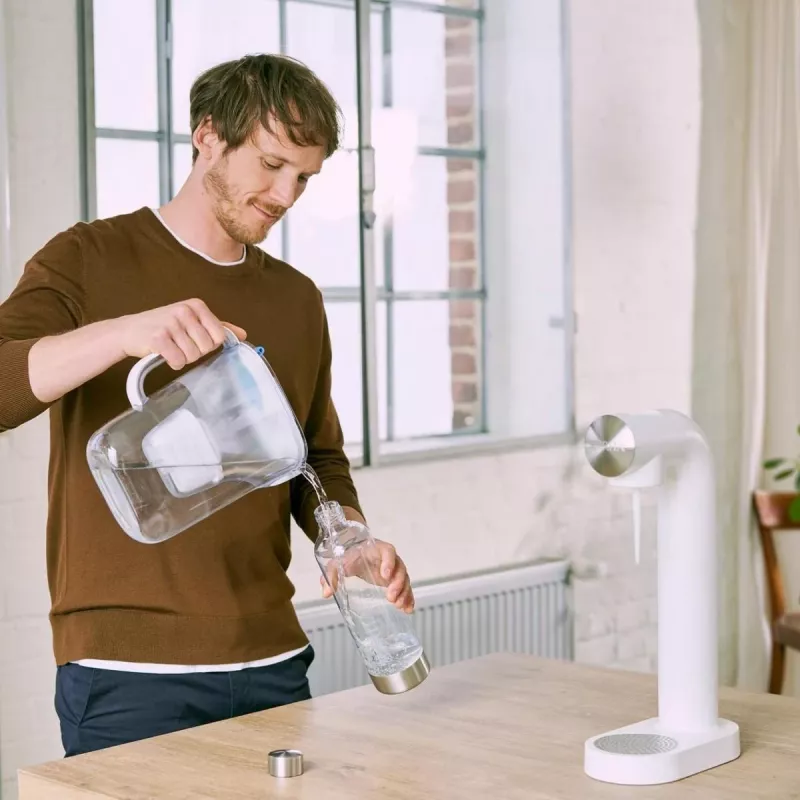 Brita 1043722 gazuoto vandens butelis – nerūdijančio plieno, 1 l, skaidrus, 2 vnt. pakuotė