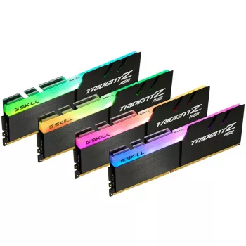G.Skill Trident Z RGB 32 GB DDR4-3600 (4x 8 GB) Quad-Kit, juodos spalvos, F4-3600C16Q-32GTZRC, INTEL XMP