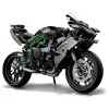 LEGO Technic motociklo modelis Kawasaki Ninja H2R 42170 — 1:1 mastelio replika, 643 detalės, instrukcijų lapas, nuo 10 metų