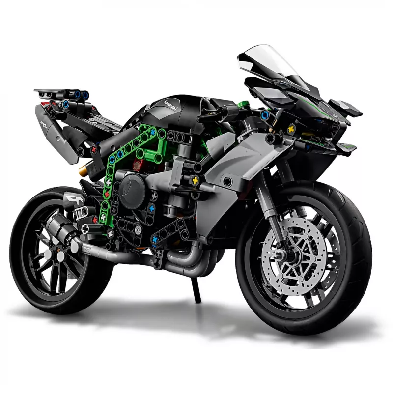 LEGO Technic motociklo modelis Kawasaki Ninja H2R 42170 — 1:1 mastelio replika, 643 detalės, instrukcijų lapas, nuo 10 metų