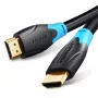 HDMI kabelis Vention AACBN 15 m, HDMI A tipo jungtimis, HDMI 2.0, 18 Gbit/s, ARC, auksu padengti kontaktai, juodas