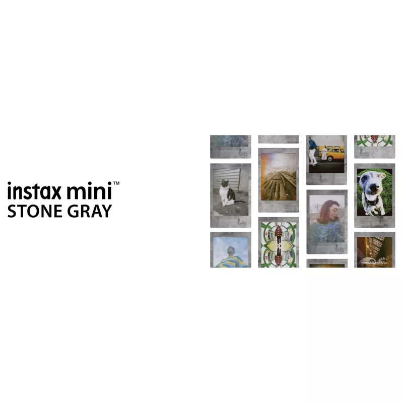 Fujifilm INSTAX MINI Stone Gray momentinė juostelė 16754043 10 vnt 54 x 86 mm