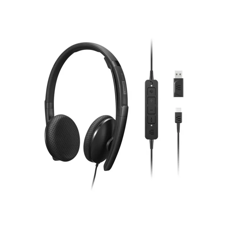 Lenovo 4XD1M45626 ausinės / headset laidinės, ant ausų, USB Type-C, juodos