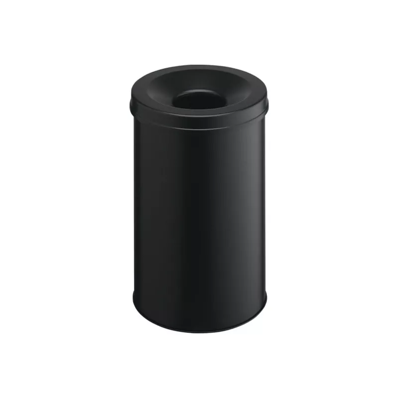 Dėžė atliekoms apvali plieninė juoda Durable 330601
