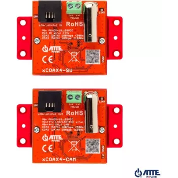 Atte xCOAX4-SET 18346 – aktyvūs Ethernet ir PoE keitikliai per koaksialinį kabelį