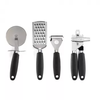 Virtuvės įrankių rinkinys Russell Hobbs Venus kolekcija 4 dalių juodas