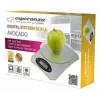 Virtuvinės elektroninės svarstyklės ESPERANZA Avocado Grey, 5 kg, bambuko platforma