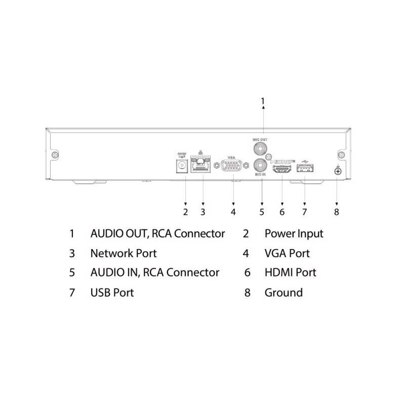 Dahua Technology DHI-NVR4108HS-4KS3 tinklinis vaizdo registratorius 1U juodas