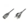 Digitus maitinimo laidas, CEE 7/7 (F tipas) - C13, H05VVF3G 0,75 mm², 1,2 m, juodas