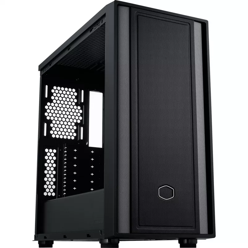 Cooler Master MasterBox 600 Lite PC korpusas, MIDI bokštas, E-ATX, grūdintas stiklas – juodas