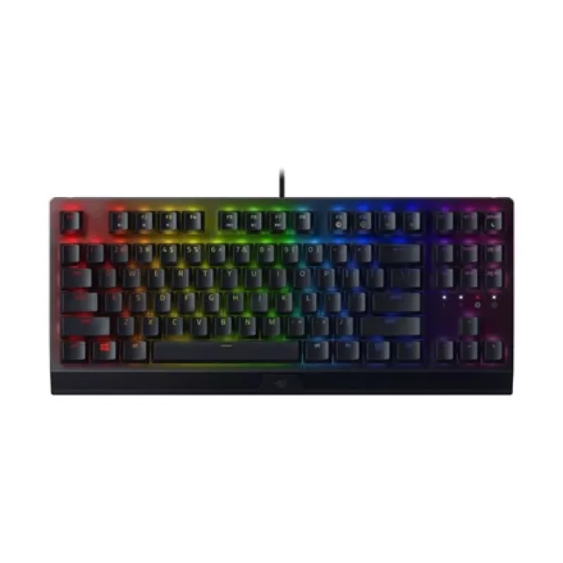 Mechaninė žaidimų klaviatūra Razer BlackWidow V3 Tenkeyless — USB, QWERTY JAV, Razer Yellow jungikliai, RGB apšvietimas, juoda