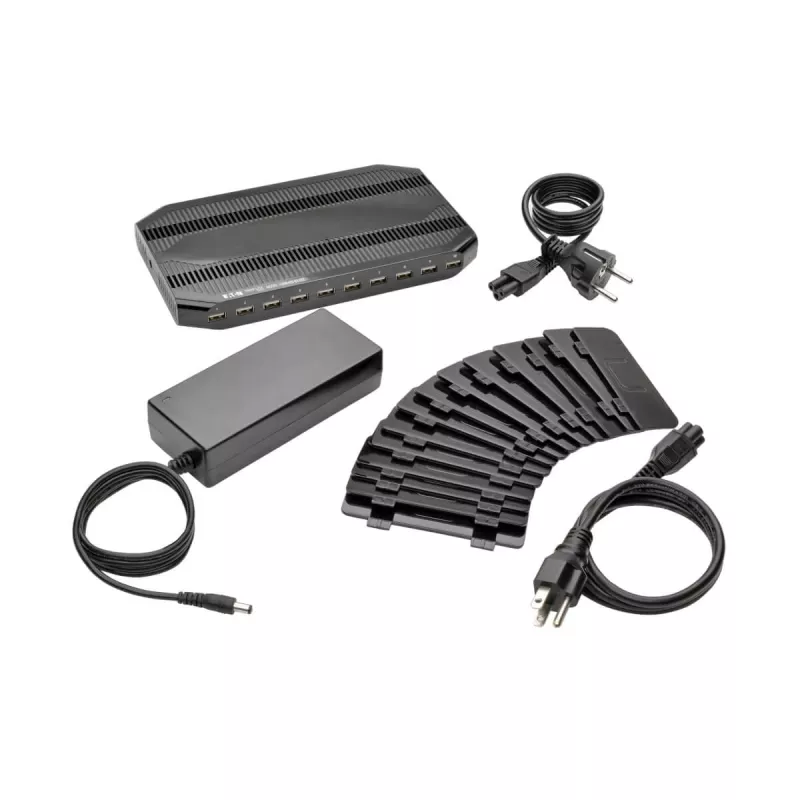 Tripp Lite U280-010-ST-CEE 10 prievadų USB įkrovimo stotelė, 96W, juoda