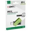 USB atmintukas Emtec C350 Brick 64 GB USB-A juodas žalias