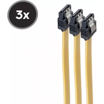 SATA duomenų kabelis ShiverPeaks BS78246-0,5Y-3 6 Gb/s su metaliniu spaustuku, 0,5 m