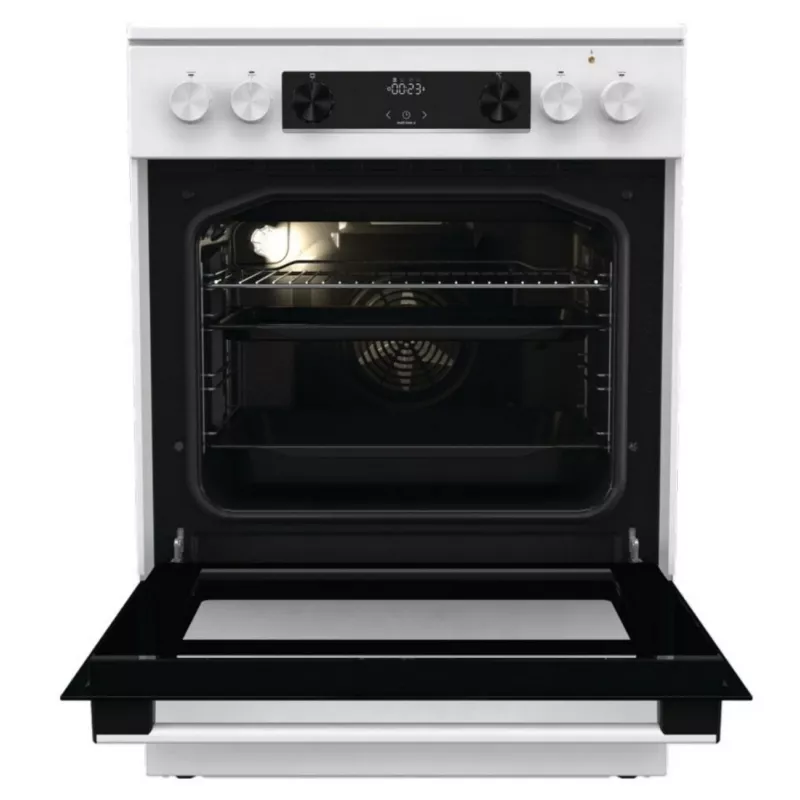 GORENJE GECS6C70WC Laisvai pastatoma elektrinė viryklė su keramine kaitlente