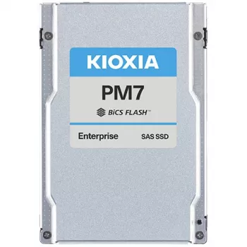 2,5 colio SAS SSD Kioxia PM7‑V 3,2 TB BiCS FLASH TLC — 4200 MB/s skaitymas, 3650 MB/s rašymas