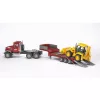 BRUDER BR-02813 Žemas vežimėlis su JCB 4CX priedu, ABS konstrukcija, įvairiaspalvis