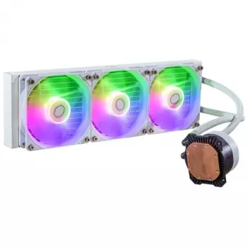 Skysčio aušinimo komplektas Cooler Master MasterLiquid 360L Core ARGB Baltas 12 cm ventiliatoriai
