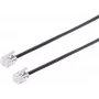 Telefono laidas S-Impuls 70083-1.5, RJ-11 į RJ-11, 1,5 m, juodas