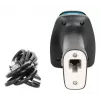 Manhattan 2D ilgo nuotolio LED brūkšninių kodų skaitytuvas, USB, 450 mm skaitymo gylis, atsparus iki 100 000 liuksų šviesai (saulės šviesa), palaiko 1D (21 versijos) ir 2D (10 versijų) simbolius, RJ45 į USB 1,8 m laidas (USB-A), juodas, 3 metų garantija
