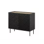Komoda Cama Meble ONDA 2D 98x45x85 cm, juoda, medžio drožlių plokštės rėmas