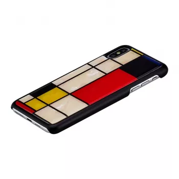 iKins apsauginis dėklas iPhone XS Max Mondrian Black – kietas apvalkalas, apsauga