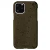 Dėklas Krusell Birka Apple iPhone 11 Pro Max, tamsiai rudas, natūralaus kamščio su odos tekstūra