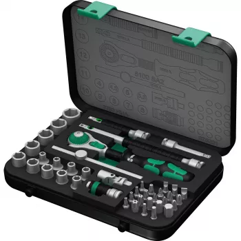 Wera 05003533001 42 dalių Zyklop veržliarakčių rinkinys metaliniame dėkle