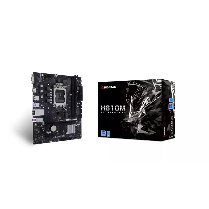 Pagrindinė plokštė Biostar H610MHC 2.0 Intel H610 LGA 1700 micro ATX