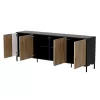Komoda CAMA MEBLE MERCI 200 x 40 x 74 cm – juoda/artizaninis ąžuolas