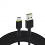 Green Cell KABGC13 USB kabelis USB 2.0 2 m USB A USB C juodas