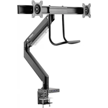 SpeaKa Professional SP-MM-820 monitorio laikiklis ant stalo 43,2 cm (17 inch) - 81,3 cm (32 inch) su integruota dokavimo stotele, dujine spyruokle, reguliuojamas (SP-10506480)