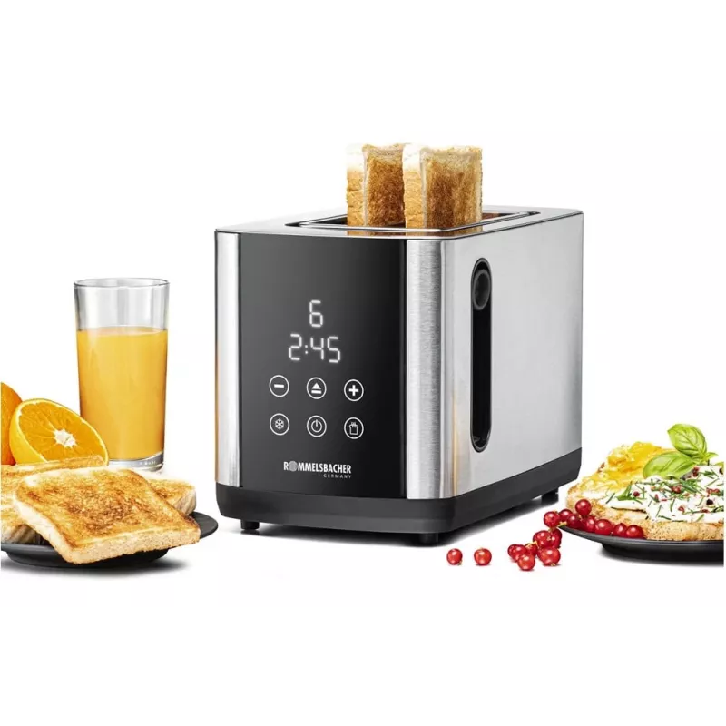 Skrudintuvas Rommelsbacher TO850 2 griežinėliai, 850 W, nerūdijantis plienas/juodas, XL lizdai