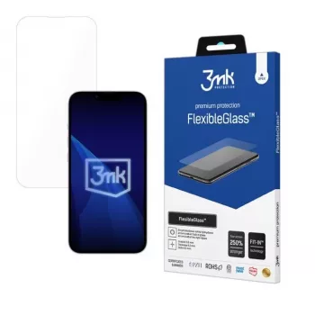 Temperuotas lankstus stiklinis ekrano apsauginis stiklas 3MK, skirtas iPhone 16E, 0,33 mm storio