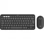 Logitech Pebble 2 Combo belaidė klaviatūra ir pelė QWERTZ vokiška pilka